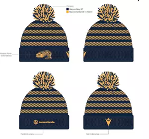 Parramatta Eels NRL 2025 Players Macron Bobble Beanie Hat! - Picture 1 of 2