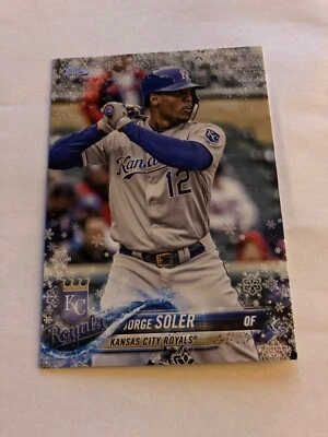2018 TOPPS Jorge Soler WALMART HOLIDAY Metallic Snowflake RC #HMW23 - Image 1 of 2