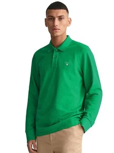 GANT Polo Hombre Manga Larga de Algodón con Cuello Informal Pique Top - Imagen 1 de 31