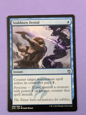 MTG Magic The Gathering: Khans of Tarkir: Stubborn Denial Uncommon #56/269 - NM - Image 1 of 3