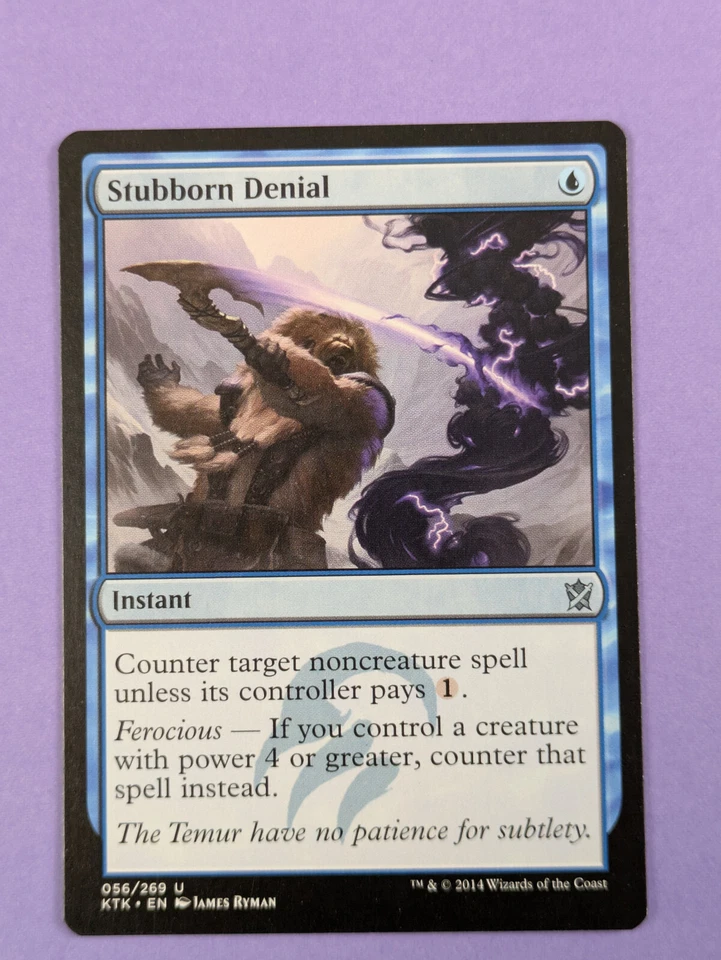 MTG Magic The Gathering: Khans of Tarkir: Stubborn Denial Uncommon #56/269 - NM - Image 1 of 3