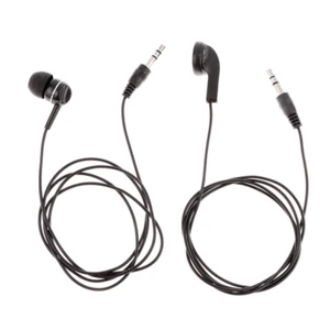 Einseitiger Mono Kopfhörer In Ear Ohrhörer Universal Schwarz 50cm 3,5mm Headset - Bild 1 von 3