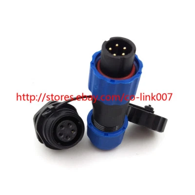 5pin Waterproof Connector, SD13 Panel Mount Aviation Automotive Plug Socket,IP68 - Image 1 of 4
