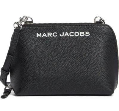 Bolso sin asas bandolera de cuero Marc Jacobs Grind ~NUEVO CON ETIQUETAS~ negro Foto 1 de 4