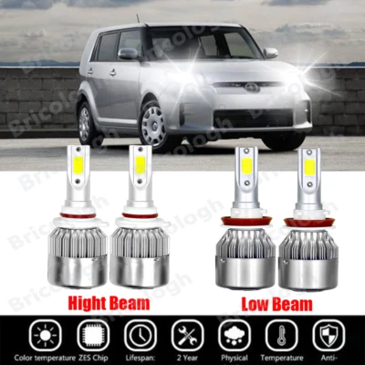Para Scion XB 2008-2015 - 4x Kit de faros delanteros LED bombillas combinadas de haz alto y bajo Foto 1 de 4