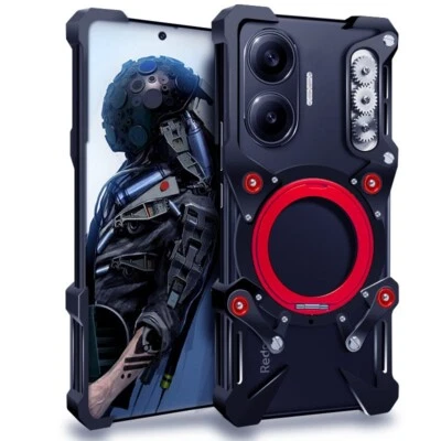 Металлический чехол-бампер без оправы 360 со стойкой для Xiaomi Redmi Turbo 4 Pro / Turbo 4 3 - Изображение 1 из 4