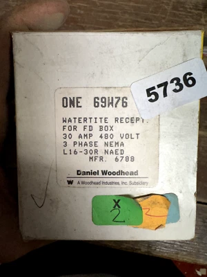 Daniel Woodhead 69W76 Watertite Receptacle for FD Box - Image 1 of 2