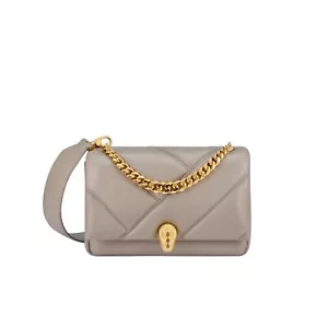 Bvlgari Serpenti Cabochon Maxi Chain Crossbody Leather Bag Top Handle Grey £2510 - Picture 1 of 19