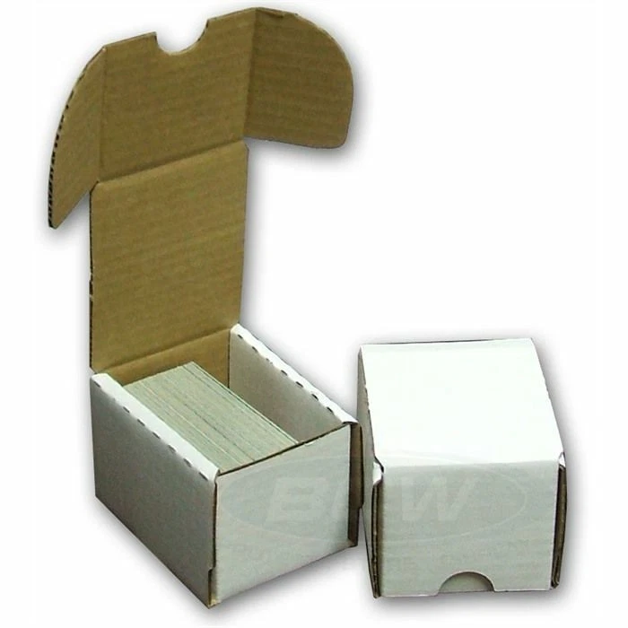 (4x) BCW 200 CT COUNT Corrugated Cardboard Storage Box-Sport Trading Card Boxes