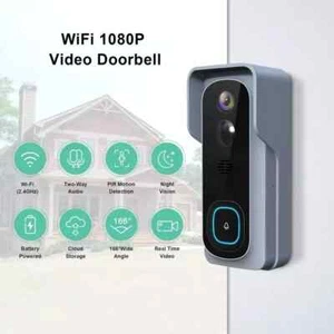 Video Doorbell 1080P WiFi HD Security Camera Wireless DoorBell Camera With Chime - Picture 1 of 6