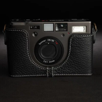 Genuine Leather Half Camera Case Bag Cover Handmade for Contax T3 Film Camera - Image 1 of 4