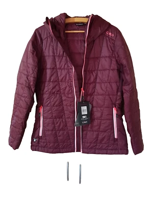 CMP Damen Outdoor Jacke Reißverschluss und Kapuze Farbe burgund Größe 42 / L NEU - Bild 1 von 4