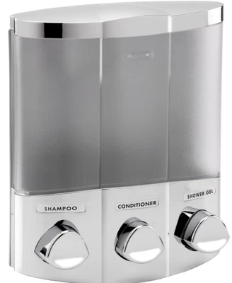 Dispensador de ducha 3 cámaras serie TRIO acabado cromo para jabón y 胶 — 第 1/3 张图片