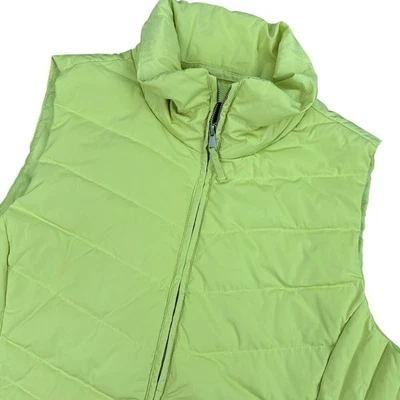 Chaleco acolchado Talbots para mujer verde lima con cremallera XL Foto 1 de 4