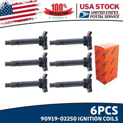 6pcs OEM 90919-02250 Ignition Coils For LEXUS GS300 2006 3.0L V6 high-quality - Image 1 of 4