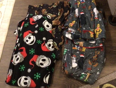 Фланель - 3 брюки - пижамы размер M/L - как показано - Изображение 1 из 2