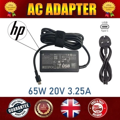 HP 935444-002 65W USB TYPE-C POWER CHARGER ADAPTER - Image 1 of 4