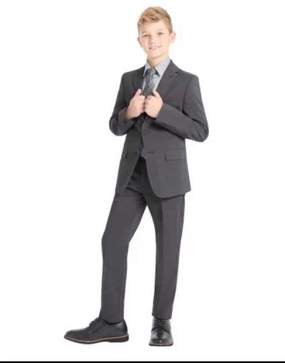 Kenneth Cole Reaction  Kids  Performance Fabric Slim Fit Suit Gray Sz 20w - Image 1 of 4