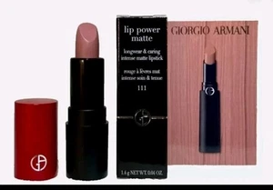 Lápiz labial mate Giorgio Armani Lip Power 111 TRUE (rosa desnudo) MINI 0,04 oz 1,4 g nuevo en caja - Imagen 1 de 1