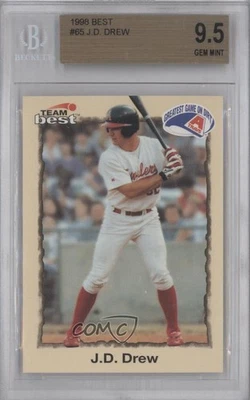 1998 Team Best/Best JD Drew #65 BGS 9.5 GEM MINT Rookie RC - Image 1 of 2