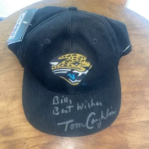Von Tom Coughlin signierte Jacksonville Jaguars Mütze Vintage NIKE NFL PRO LINE - Bild 1 von 9