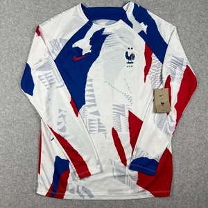 NEW France Pre Match Jersey 2022 2023 Long Sleeve Large Mens Soccer Kit NWT - Picture 1 of 9
