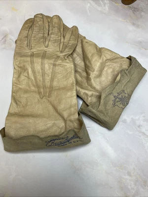 Vintage, 70’s-80’s? Par de guantes de invierno de piel de belleza para dama. Foto 1 de 4