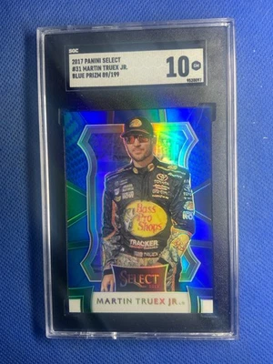 Panini Select Grandstand Blue Prizm 89/199 2017 Martin Truex Jr #31 SGC 10 Foto 1 de 2