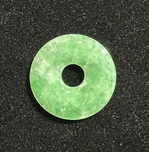 Vintage Natural Green Grade A Jade Pi Disc 3,3g - Bild 1 von 10