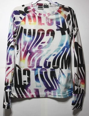 Volcom White/Multicolor Nimbus Skiing Snowboarding Vigor Crew Long Sleeve Sz M - Image 1 of 4