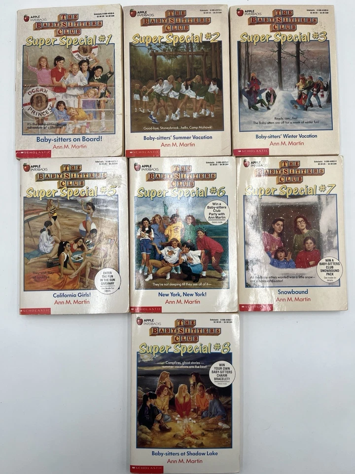Babysitters Club Super Specials Books (1,2,3,5,6,7&8) by Ann M Martin Lot Of 7 - Image 1 of 1