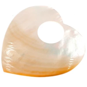 80 mm Herz echt Südpazifik Goldlippe Perlmutt Muschel Fund, 3 3/16" - Bild 1 von 1