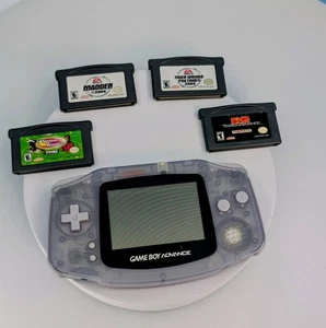 Nintendo Game Boy Advance GBA AGB-001 Glacier | Limpio | Probado + Paquete de 4 juegos - Imagen 1 de 6