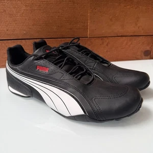 PUMA Shoes Sneakers Mens Size 12 Black Suede Leather Redon Bungee Black White - Picture 1 of 13
