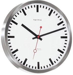 Reloj de Pared En Acero Inoxidable, Con Vaso Convexo, Radiocontrol O Quartz - Bild 1 von 1