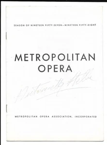 Antonietta Stella FIRMADO ""Madama Butterfly"" Playbill Metropolitan Opera 1958 - Imagen 1 de 2