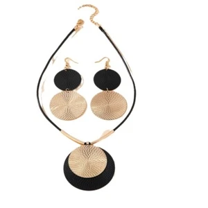 Earring Circular Necklace Large Necklace Earring Set Fashion Necklace Pendant - Picture 1 of 8