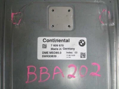 Engine ECM Control Module 4.4L Twin Turbo Fits 09-12 BMW 750i 7 609 670 7609670 - Image 1 of 4