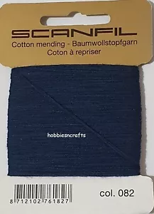 SCANFIL NAVY BLUE 100% COTTON Thread for Hand Sewing Darning & Mending 15 Metres - Picture 1 of 3