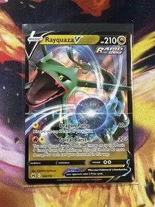 Pokémon TCG Rayquaza V Crown Zenith 100/159 Holo Ultra Rare - Picture 1 of 2