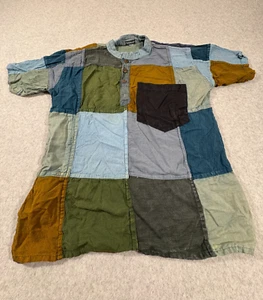 Earthbound Trading Co Shirt Mens Small Patchwork lLightweight Breathable Polo - Picture 1 of 5