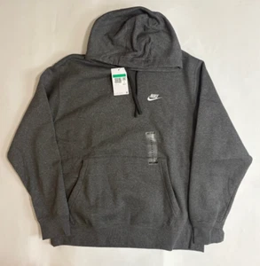 Sudadera con capucha polar gris oscuro extra grande Nike Sportswear Club para hombre BV2654-071 - Imagen 1 de 3