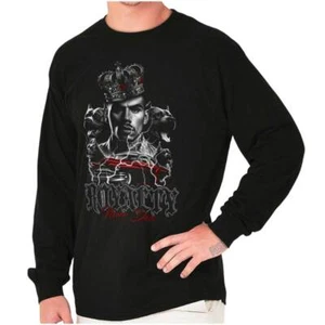 Urban Streetwear Royalty Never Dies King Long Sleeve Tshirt for Men or Women - Picture 1 of 7