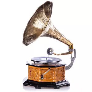 Grammophon achteckig Trichtergrammophon (Deko) - Bild 1 von 2