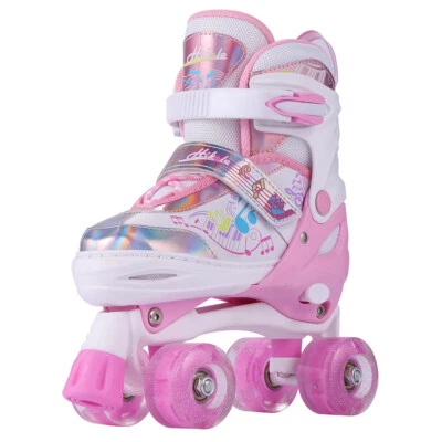Kinder Rollschuhe Größen 27-38 Roller Skates Disco Damen Mädchen Rollerskates DE - Bild 1 von 4