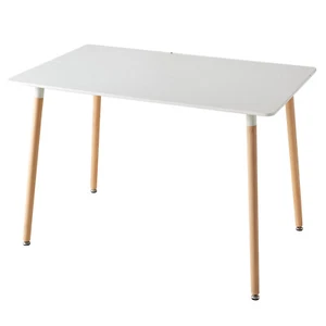 Tavolo Da pranzo cucina moderno Rettangolare Design gambe In Legno 110x70x74cm - Foto 1 di 10