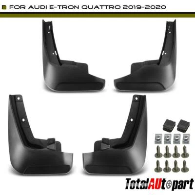 4x Protetores contra respingos para-lamas PP+TPE dianteiro e traseiro para Audi E-tron Quattro 2019-2021 - Imagem 1 de 4