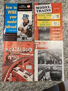 Lot de 4 trains miniatures vintage 1960 magazines trains, AHM, comment câbler votre chemin de fer