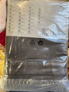 NEW Ikea Ritva 1 Pair 2 Panels Window Curtains 100% Cotton Brown 57" X 118" Tie - Picture 1 of 8