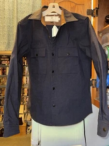 Rogue Territory Oxford Overshirt Navy Nylon Grid Men's Medium M New w Tags - Picture 1 of 7
